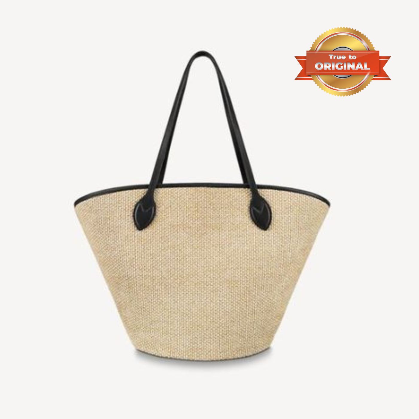[True-to-ORIGINAL] Louis Vuitton Saint Jacques Raffia Black For Women 22.4in/57cm
